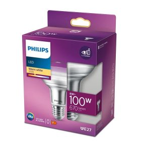 LED izzó E27 R80 8W = 100W 735lm 2700K Meleg 36° PHILIPS