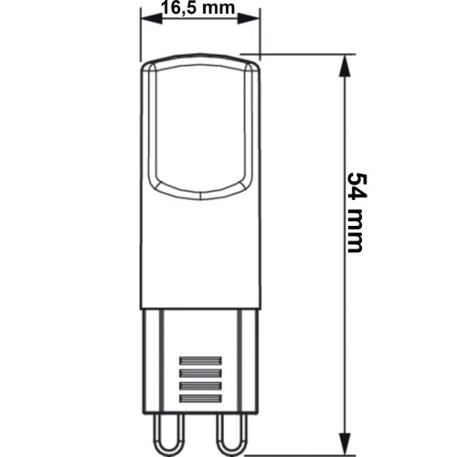G9 LED izzó KAPSZULA 3,2W = 40W 400lm 3000K meleg PHILIPS CorePro