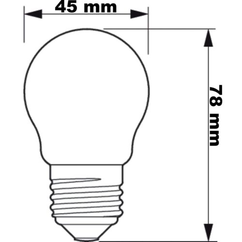 E27 P45 LED izzó 4,3W = 40W 470lm 2700K PHILIPS CorePro
