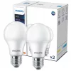 2x LED izzó E27 A60 8W = 60W 806lm 4000K Semleges CorePro Philips