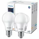 2x LED izzó E27 A60 8W = 60W 806lm 4000K Semleges CorePro Philips