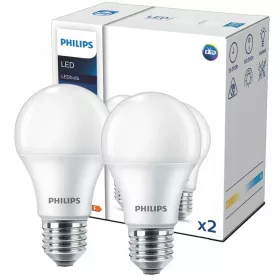  2x LED izzó E27 A60 10W = 75W 1055lm 2700K Meleg CorePro Philips