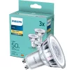 3PAK LED izzó GU10 4.6W = 50W 355lm 2700K Meleg 36° PHILIPS