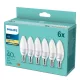 6x LED izzó E14 gyertya B35 4,9 W = 40 W 470 lm 2700 K Meleg Essential Philips