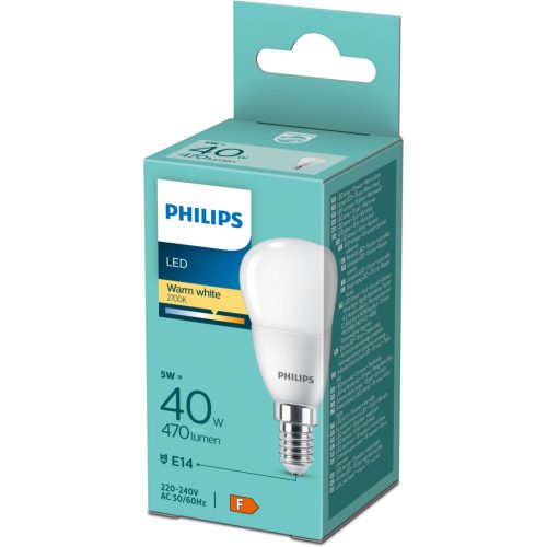 LED izzó E14 gömb alakú P45 4,9 W = 40 W 470 lm 2700 K Meleg Essential Philips