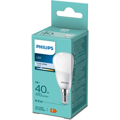 LED izzó E14 gömb alakú P45 4,9 W = 40 W 470 lm 4000 K semleges Essential Philips