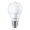 LED izzó E27 A60 8W = 60W 806lm 4000K Semleges Milky PHILIPS