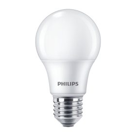   LED izzó E27 A60 8W = 60W 806lm 4000K Semleges Milky PHILIPS