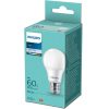LED izzó E27 A60 8W = 60W 806lm 4000K Semleges Milky PHILIPS