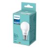 LED izzó E27 A60 8W = 60W 806lm 6500K Hideg 180° Philips