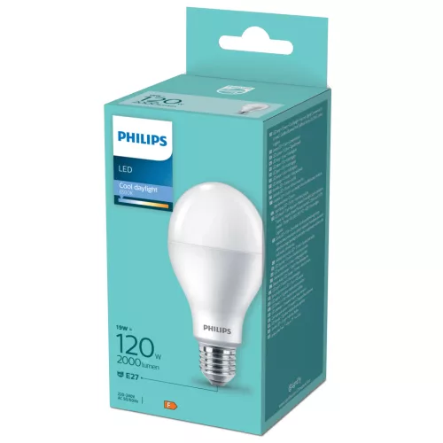 LED izzó E27 A68 19W = 120W 2000lm 6500K Hideg 180° Essential Philips