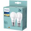 2PAK LED izzó E27 A60 8W = 60W 806lm 2700K Meleg PHILIPS