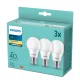 3x LED izzó E27 A60 4,9 W = 40 W 470 lm 2700 K Meleg 180° Essential Philips