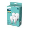4PAK LED izzó E27 A60 10W = 75W 1055lm 2700K meleg tejszerű PHILIPS