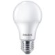 4PAK LED izzó E27 A60 10W = 75W 1055lm 4000K Semleges Milky PHILIPS