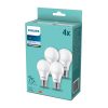 4PAK LED izzó E27 A60 10W = 75W 1055lm 4000K Semleges Milky PHILIPS