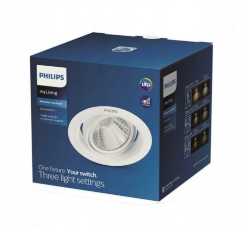Süllyesztett LED 7W 450lm 4000K SceneSwitch fehér Pomeron Philips