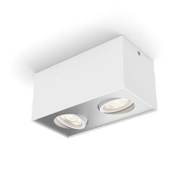   Felületre szerelhető halogén LED lámpatest 2x 4,5 W BOX mozgatható fehér PHILIPS