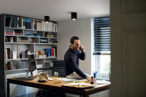 Felületre szerelt LED GU10 Philips myLiving Pillar Black 56330/30/PN