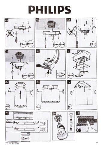 Felületre szerelhető LED GU10 lámpatest Philips myLiving Pillar White 56330/31/PN