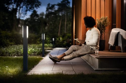 LED kerti lámpa kültéri STRATOSPHERE myGarden 2x4,5W 4000K IP44 oszlop 77cm antracit PHILIPS