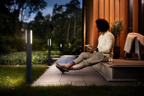 LED kerti lámpa kültéri STRATOSPHERE myGarden 2x4,5W 2700K IP44 oszlop 77cm antracit PHILIPS