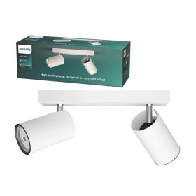   Felületre szerelhető LED SPOT mennyezeti lámpa halogén lámpatest 2x GU10 KOSIPO PHILIPS