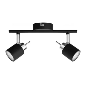   MERANTI mennyezeti lámpa 2x GU10 fali lámpa mozgatható spotlámpa fekete PHILIPS