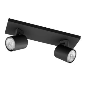   LED mennyezeti lámpa RUNNER 2x GU10 spotlámpa, mozgatható fekete PHILIPS