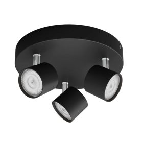   LED mennyezeti lámpa STAR 3x 4.5W 2700K szabályozható spotlámpa, mozgatható fekete PHILIPS