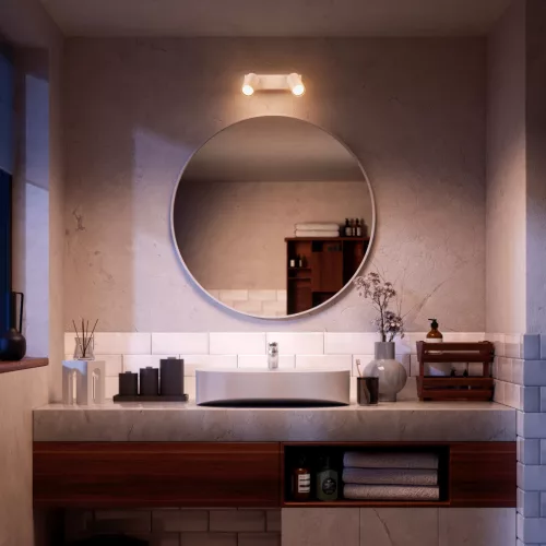 Mennyezeti lámpa Spotlámpa 2x GU10 IP44 Fehér Kosipo Philips