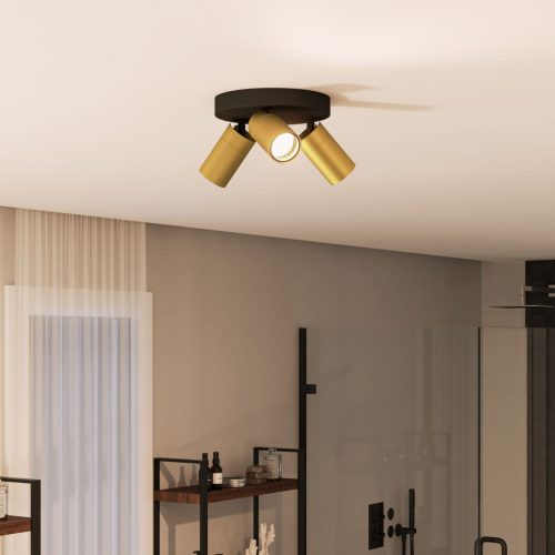 Mennyezeti lámpa spotlámpa 3x GU10 IP44 réz-fekete Kosipo Philips