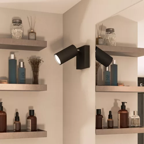 Fali lámpa GU10 IP44 fekete Kosipo Philips