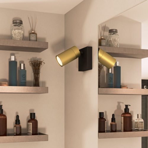 Fali lámpa égő GU10 IP44 Réz-fekete Kosipo Philips