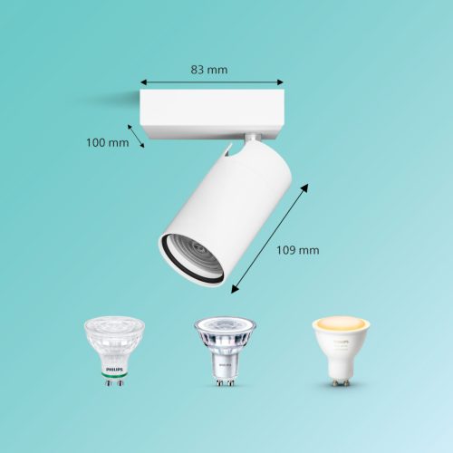 Fali lámpa GU10 IP44 fehér Kosipo Philips