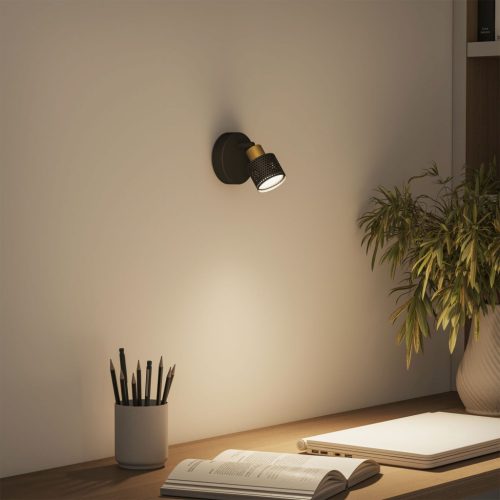 Mennyezeti fali lámpa GU10 LED-es lámpa, fekete-réz Niall Philips