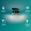 Mennyezeti lámpa Spotlámpa 3x E14 Black Palms Philips