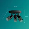 Mennyezeti lámpa Spotlámpa 3x E14 Black Palms Philips