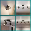 Mennyezeti lámpa Spotlámpa 3x E14 Black Palms Philips