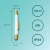 Tükörlámpa LED 5W 730lm 2700K 44cm IP44 Rover Copper Philips