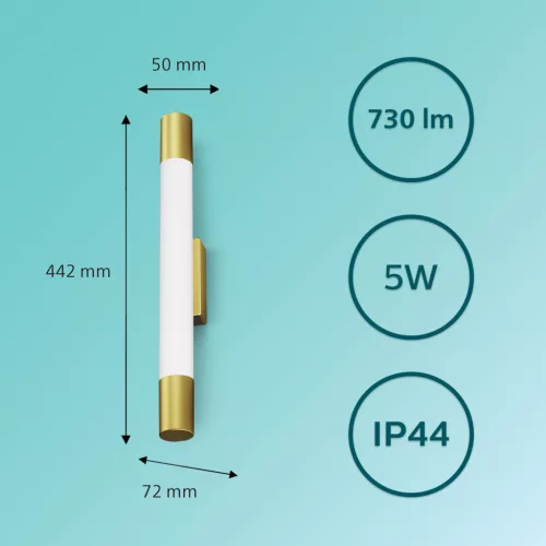 Tükörlámpa LED 5W 730lm 2700K 44cm IP44 Rover Copper Philips