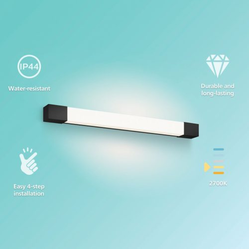 Tükörlámpa LED 10W 1500lm 2700K 62cm IP44 Fekete Rover Philips