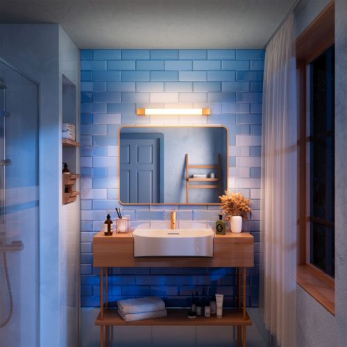 Tükörlámpa LED 10W 1500lm 2700K 62cm IP44 Copper Rover Philips