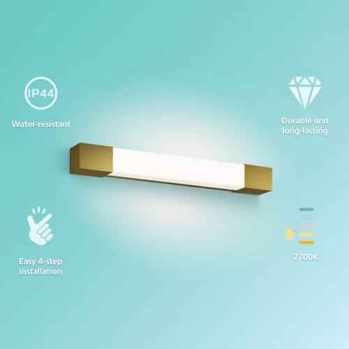 Tükörlámpa LED 5W 730lm 2700K 44cm IP44 Copper Rover Philips