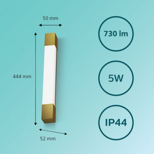 Tükörlámpa LED 5W 730lm 2700K 44cm IP44 Copper Rover Philips