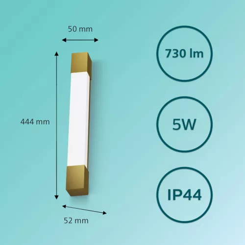 Tükörlámpa LED 5W 730lm 2700K 44cm IP44 Copper Rover Philips