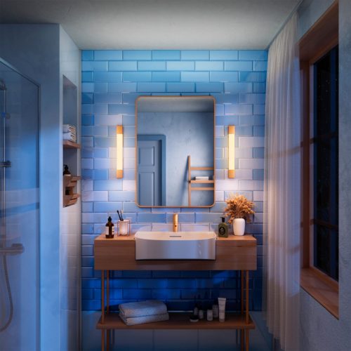 Tükörlámpa LED 5W 730lm 2700K 44cm IP44 Copper Rover Philips