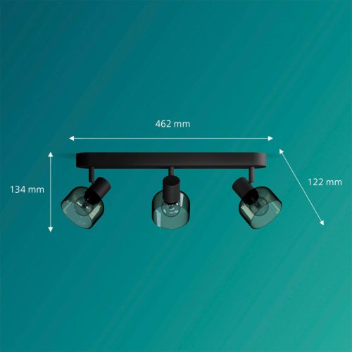Mennyezeti lámpa Spotlámpa 3x E14 Black Sleet Philips