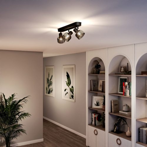 Mennyezeti lámpa Spotlámpa 3x E14 Black Sleet Philips