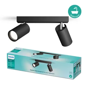   Mennyezeti lámpa Spotlámpa 2x GU10 IP44 Fekete Kosipo Philips